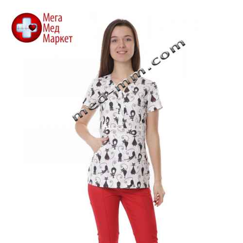 Медицинская куртка женская Бали Коты №1119